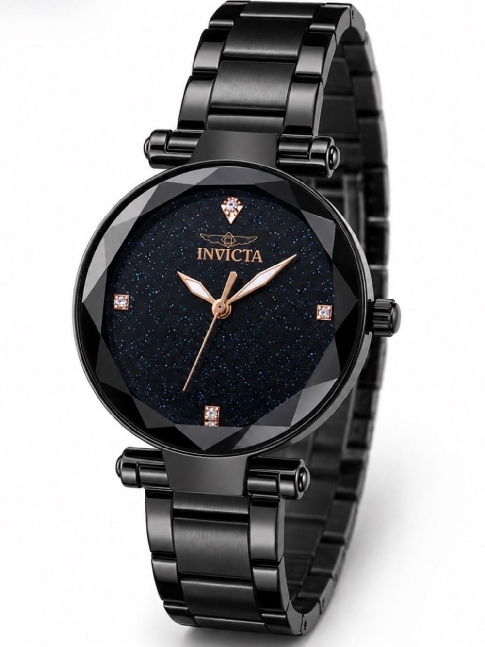 Invicta Black Celestial with bluish color Sparkle Dial 34mm Women's watch NWT